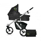 Универсальная коляска Bertoni 2 в 1 CARRERA Black - Green Sunny City